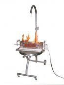 Vertikalbefeuerung f�r fahrbare Grillstation
