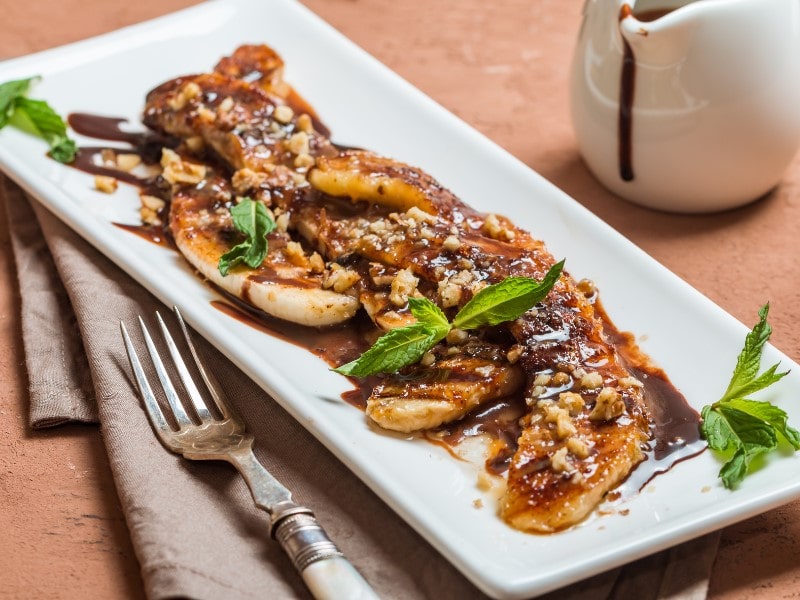 Gegrillte Bananen als Nachtisch vom Grill