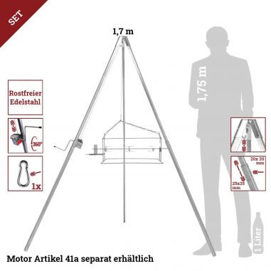 Dreibein mit Spießgrill