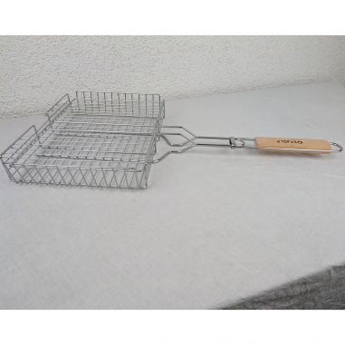 Wendekorb groß Edelstahl mit Holzgriff - Einzelstück