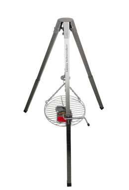 Mini Dreibeingrill mit Kurbel und Namensgravur