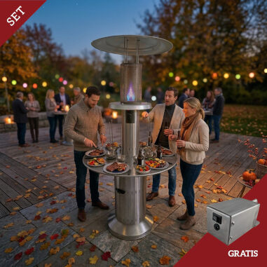 Rotiga 8 Grillrotisserie für Gas-Heizpilz Komplettset