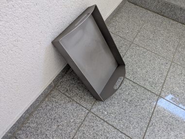 Eisenpfanne rechteckig sandgestrahlt - 2. Wahl