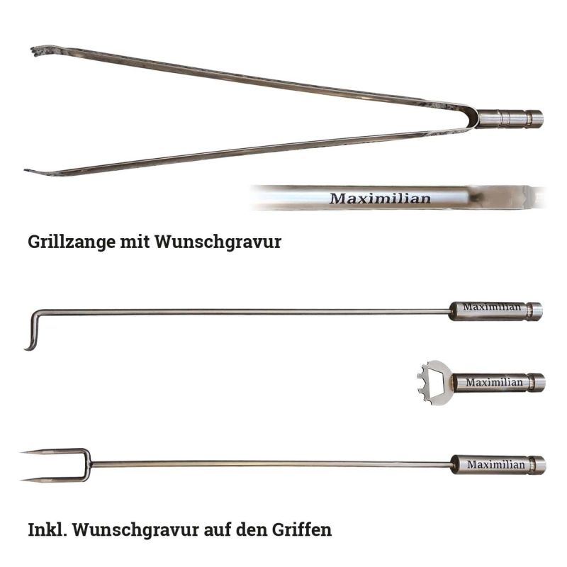 Grillbesteck-Set mit Namensgravur