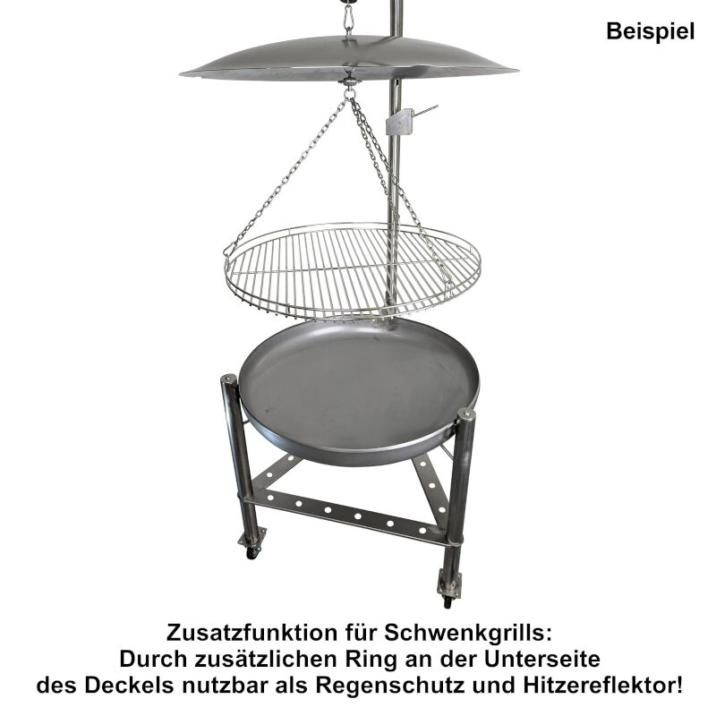 Deckel Edelstahl für Feuerschalen