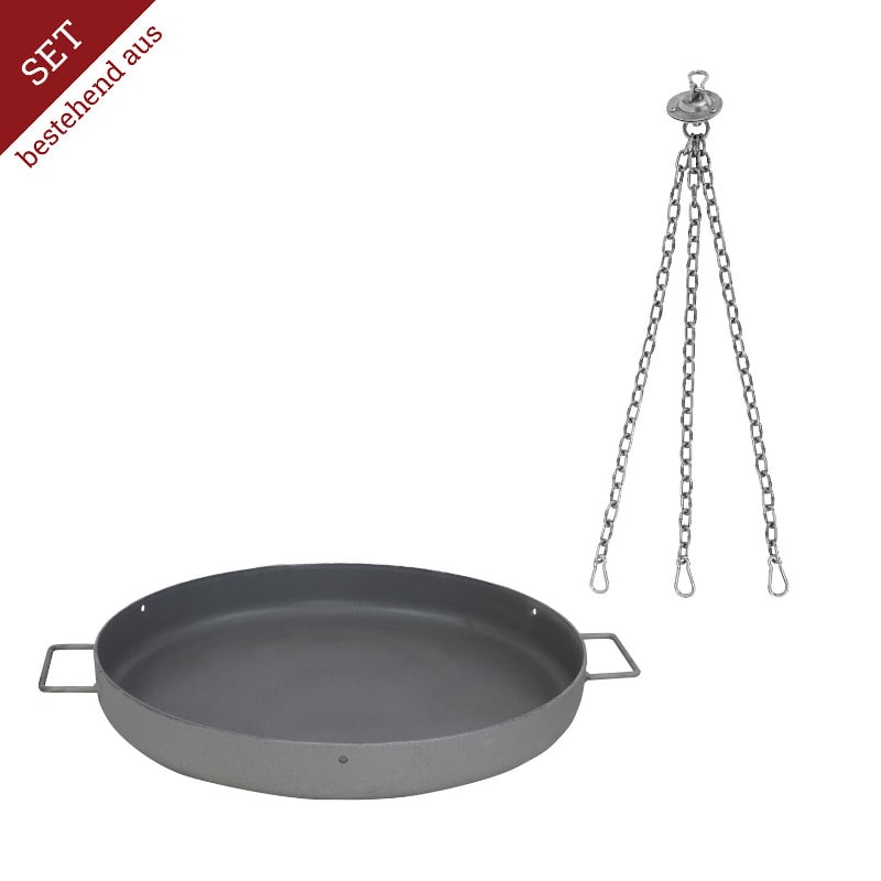 Grillgalgen mit Eisen Pfanne