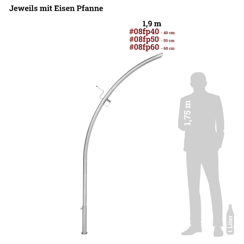 Grillgalgen C mit Eisen Pfanne