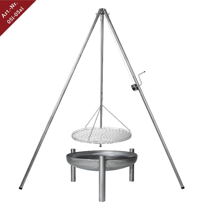 Dreibeingrill mit Feuerschale Inoxa