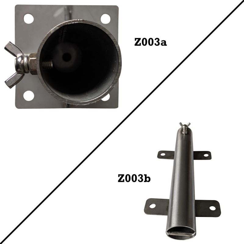 Galgengrill-Hülse Edelstahl zum Anschrauben