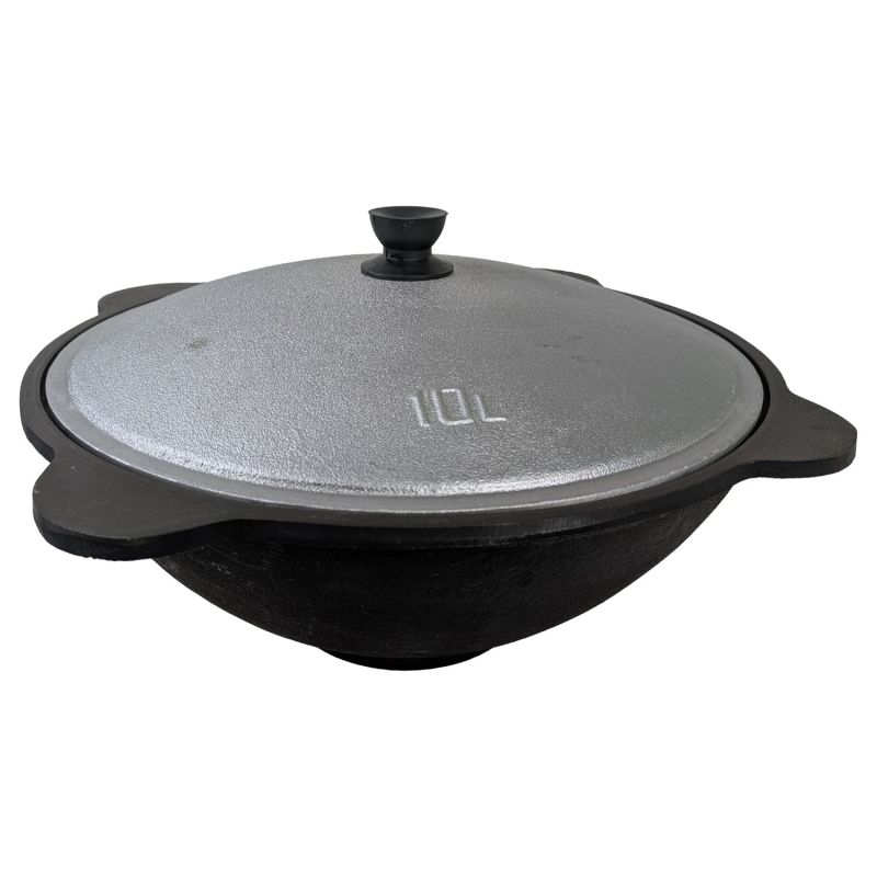 Kazan 10 Liter Gusseisen mit Alu Deckel - 2.Wahl