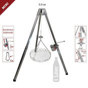 Mini Dreibeingrill mit Kurbel